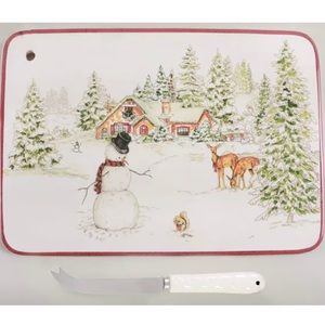Willams Sonoma holiday cheese board with spreader